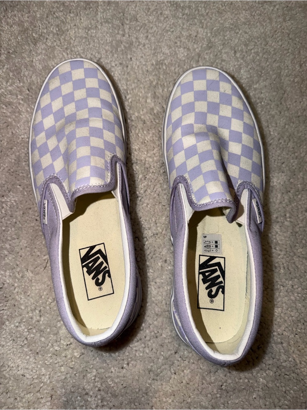 Vans Women’s Classic Slip-On Checkerboard - Lavender/White
